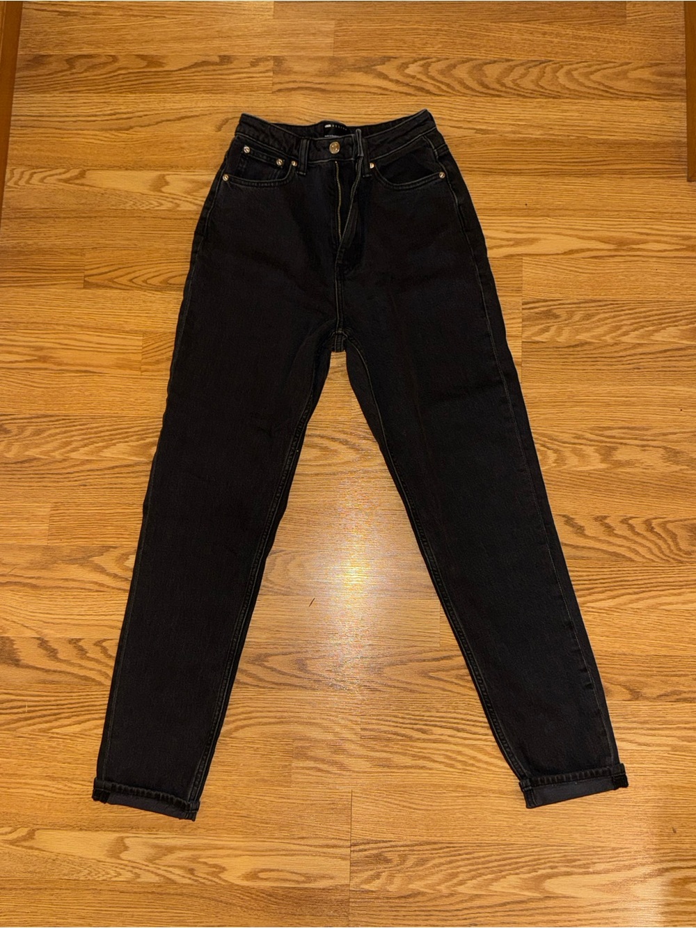 ASOS High-Rise Black Tapered Jeans
